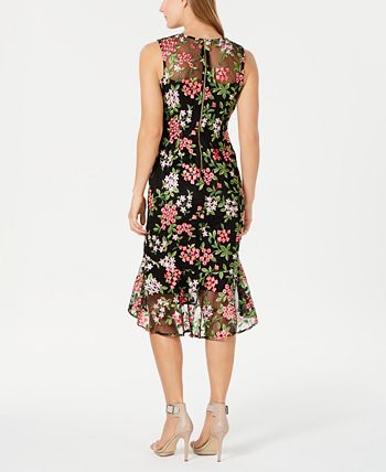 Calvin Klein Petite Floral Lace Midi Dress - Macy's