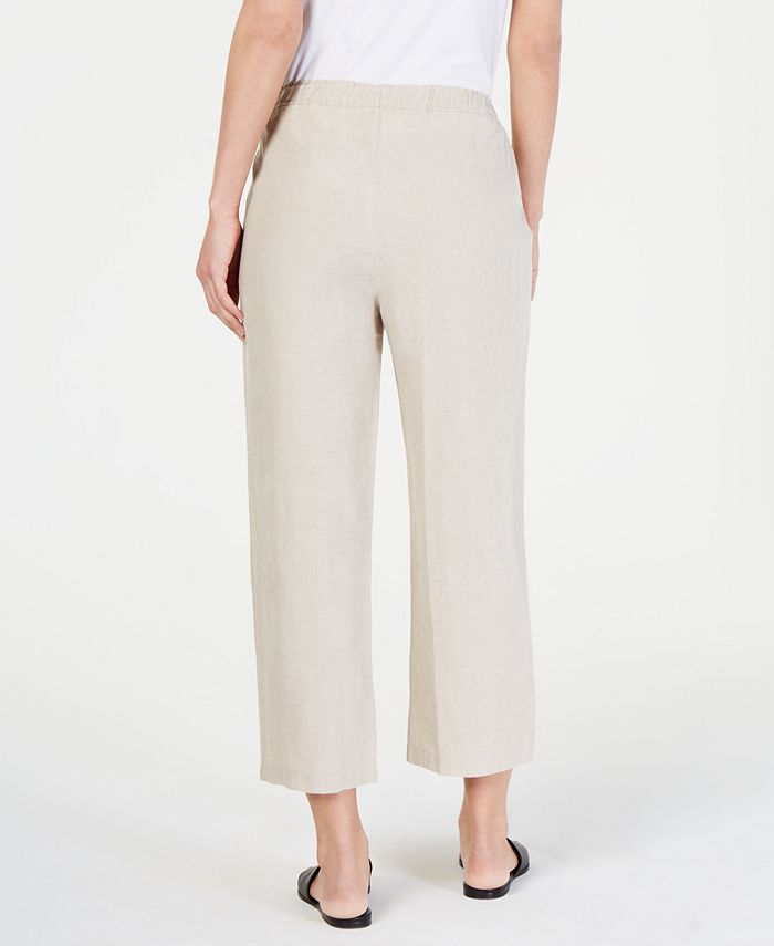 Eileen Fisher Organic Cotton Cropped Pants, Regular & Petite - Macy's