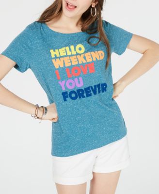 Hybrid - Juniors' Hello Weekend T-Shirt