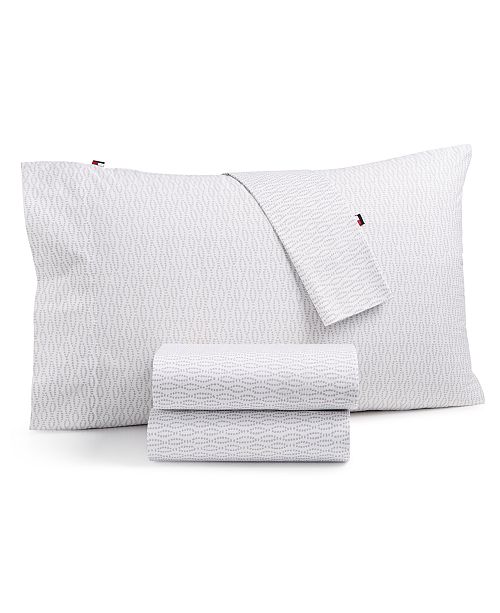Tommy Hilfiger Selenite Cotton 4Pc. Queen Sheet Set & Reviews Sheets