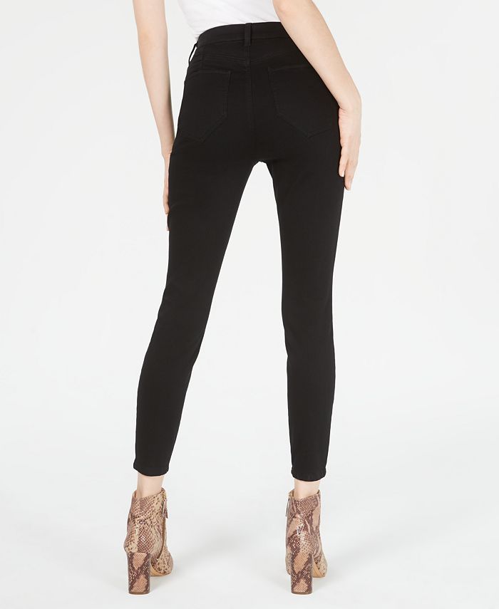 Celebrity Pink Juniors' High-Rise Distressed Curvy Skinny Jeans - Macy's