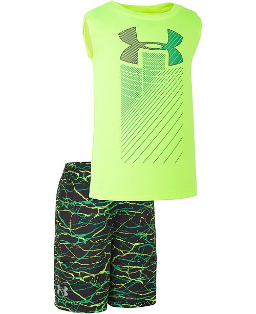 Under Armour Toddler Boys 2 Pc Voltage Rising Tank Top Shorts Set Reviews Sets Outfits Kids Macy S