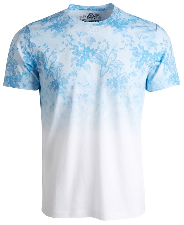 American Rag Men's Ombré Floral Graphic T-Shirt, Created for Macy's ...