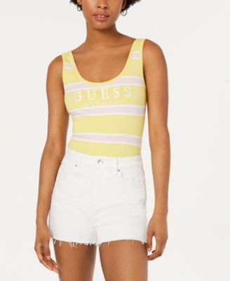 guess originals striped logo bodysuit