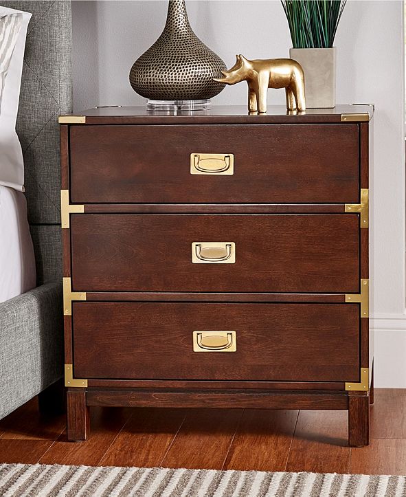 iNSPIRE Q Herley 3Drawer Gold Accent End Table Nightstand & Reviews
