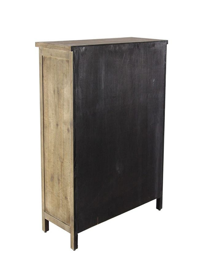 Rosemary Lane Rustic 38" x 36" Rectangular TwoDoor Wood and Iron
