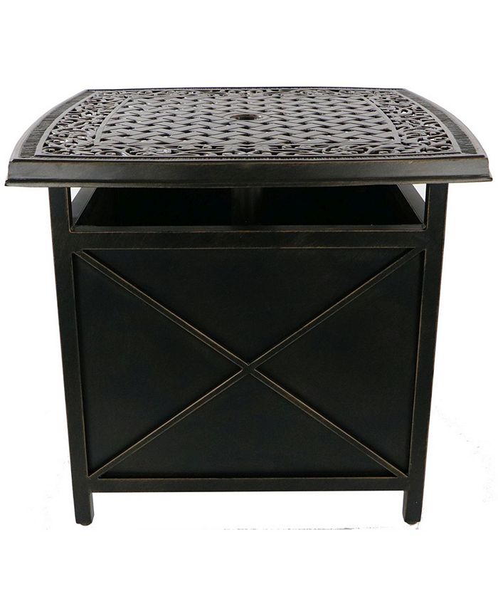 Hanover traditions cast top shop umbrella side table