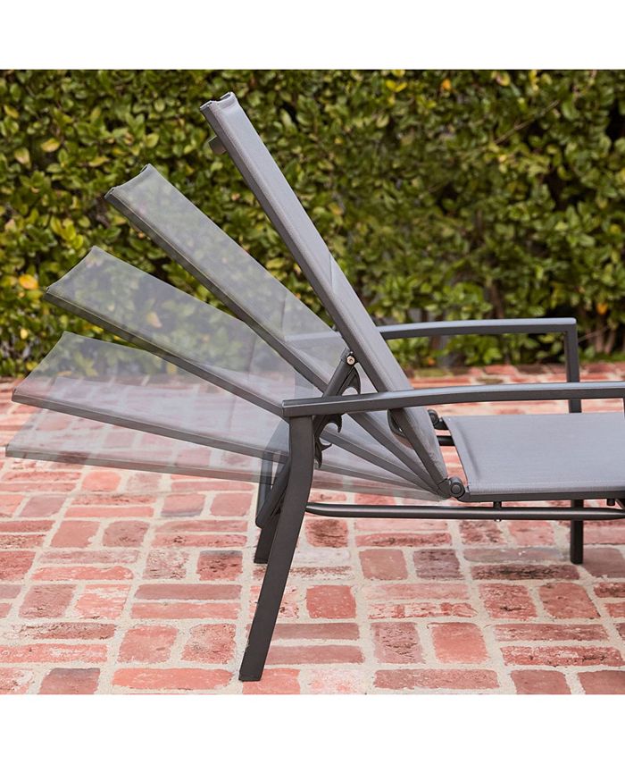 Hanover Halsted Padded Chaise 20" x 27" x 20.27" & Reviews Furniture Macy's