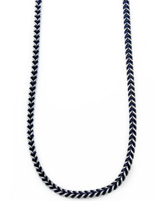 Sutton Stainless Steel Blue-Tone Chain Necklace