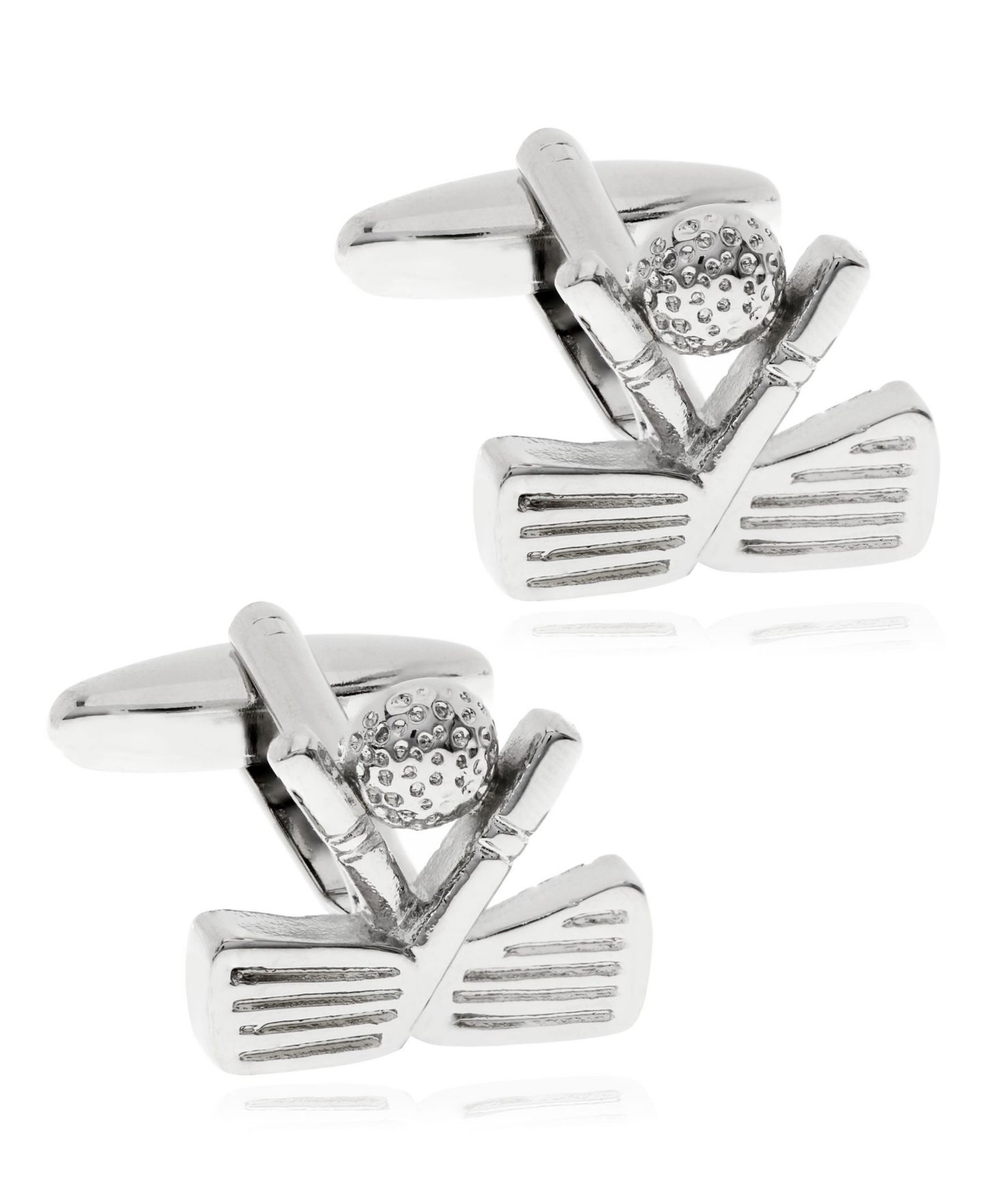 Мужские запонки Rhona Sutton Sutton Silver-Tone Golf Club Cufflinks, цвет: Серебряный — фото 1