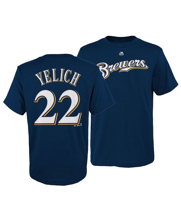 Men's Majestic Christian Yelich White Milwaukee Brewers Home