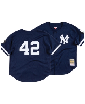 Mitchell & Ness Men's Mariano Rivera New York Yankees Authentic Mesh Batting Practice V-Neck Jersey