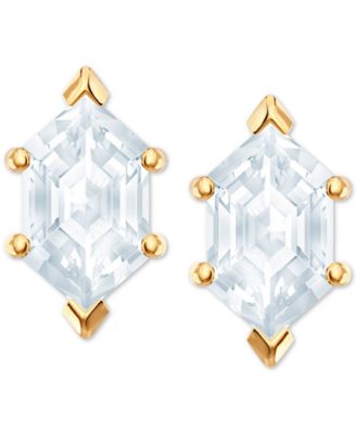 Swarovski - Gold-Tone Crystal Stud Earrings