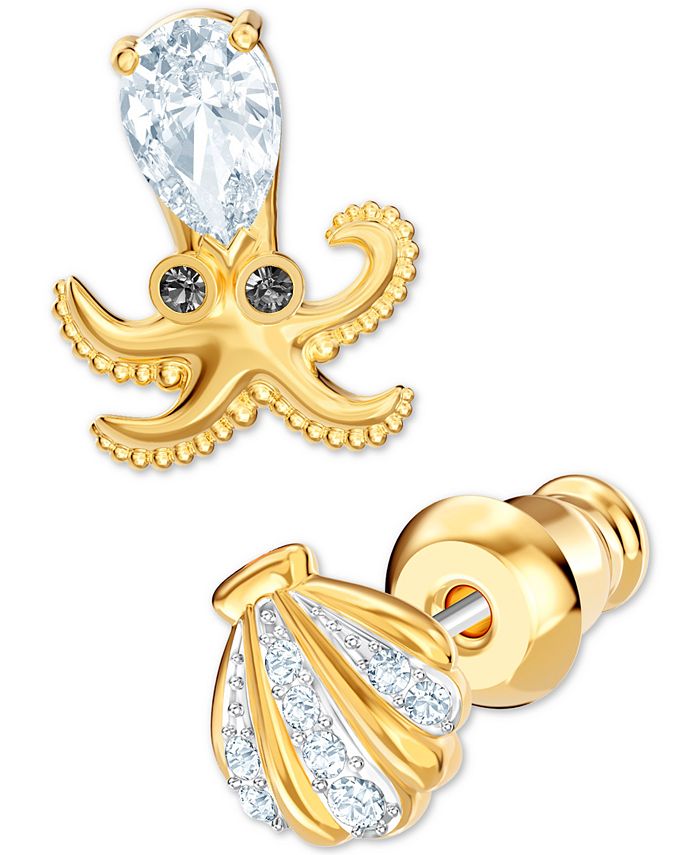 swarovski mismatched earrings