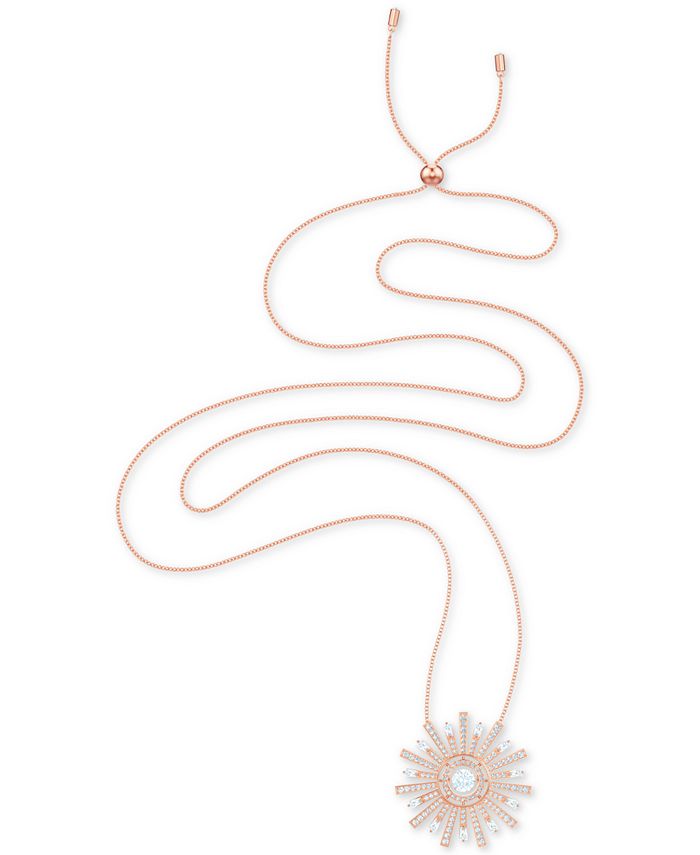 Swarovski sunshine necklace rose gold Clearance