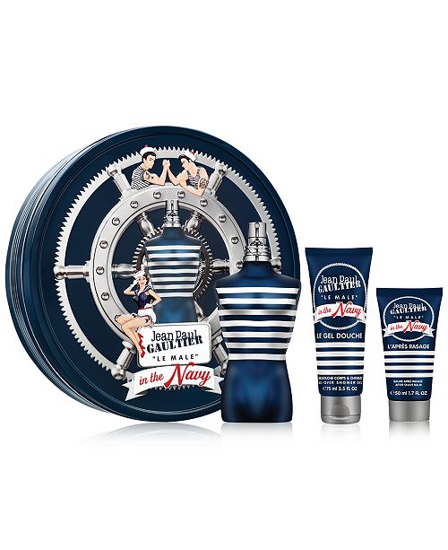 Jean Paul Gaultier Le Male In The Navy Eau De Toilette Men S 3 Pc Gift Set Reviews All Perfume Beauty Macy S