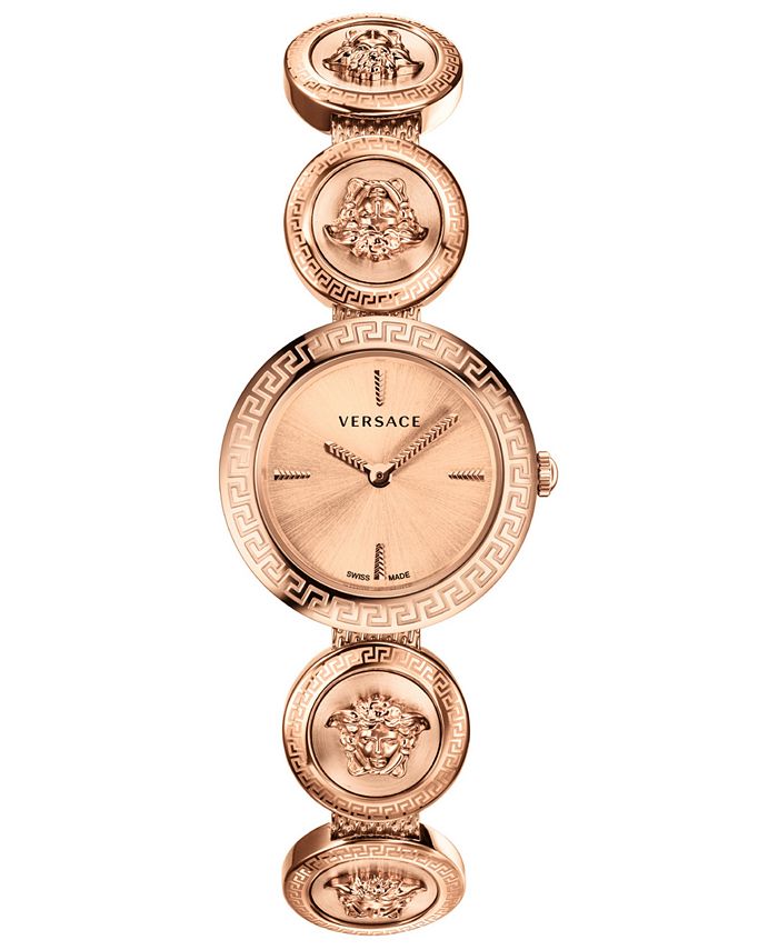 Versace Women's Swiss Medusa Stud Icon Rose Gold Ion-Plated Bracelet ...