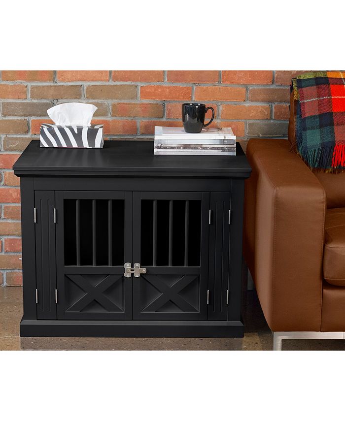 zoovilla Triple Door Dog Crate, Black, Medium Macy