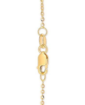 Italian Gold - Polished Bar 18" Pendant Necklace in 14k Gold