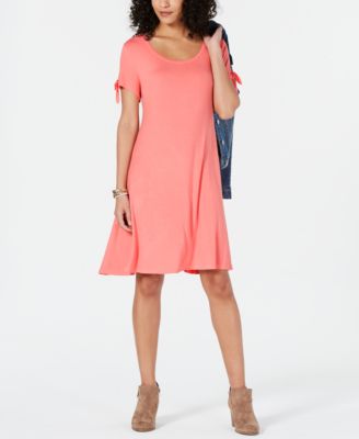 macy's casual dresses with sleeves