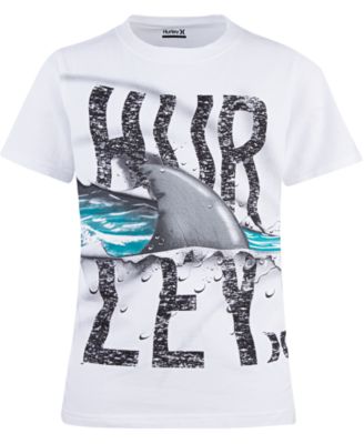 Hurley - Big Boys Shark Fin-Print Cotton T-Shirt