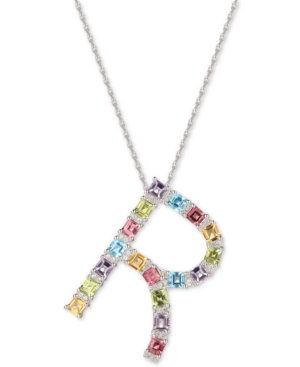 image of Multi-Gemstone (3-1/5 ct. t.w.) Initial 18
