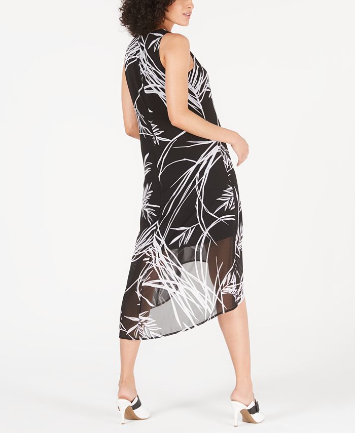Alfani Printed High-Low Maxi Dress, Created for Macy's - Macy's