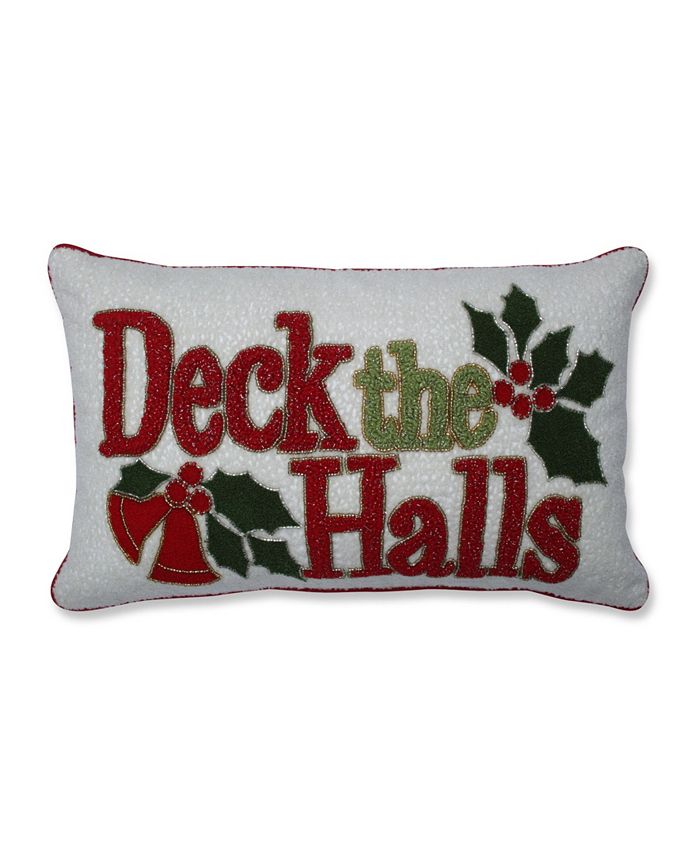 Pillow Perfect Deck The Halls Lumbar Pillow Macy's