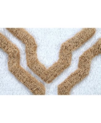 Saffron Fabs Quatrefoil Non-Skid Cotton 2-Pc. Bath Rug Set