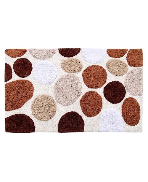 Saffron Fabs Pebble Stone 34 X 21 Non Skid Cotton Bath Rug