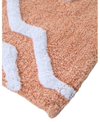 Quatrefoil Non-Skid Cotton Bath Rug, 30" x 50"