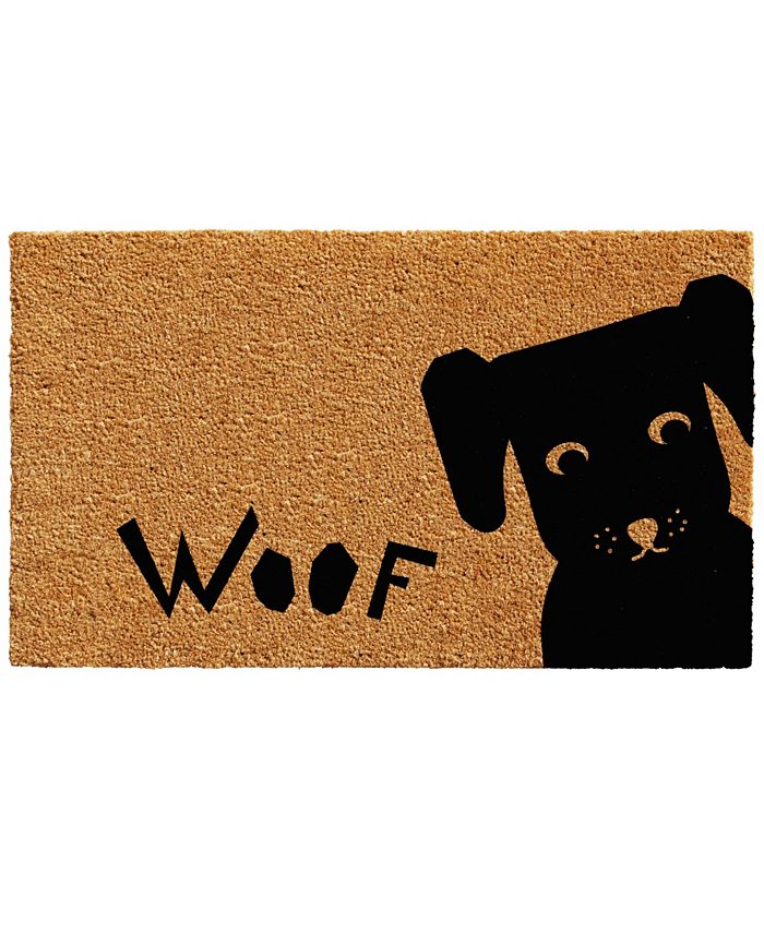 Home & More - Woof 17" x 29" Coir/Vinyl Doormat