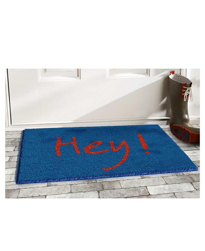 Home & More Hey 17" x 29" Coir/Vinyl Doormat Macy's
