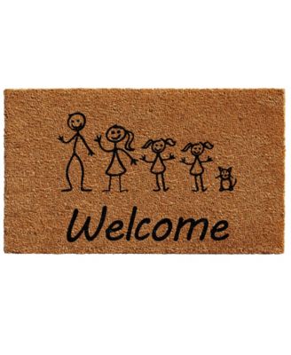 Home & More - Stick Family 18" x 30" Coir/Vinyl Doormat