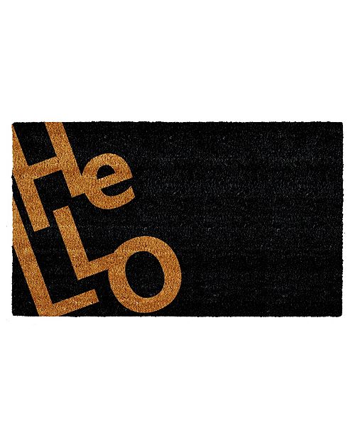 Home More Angle Hello 30 X 48 Coir Vinyl Doormat Reviews