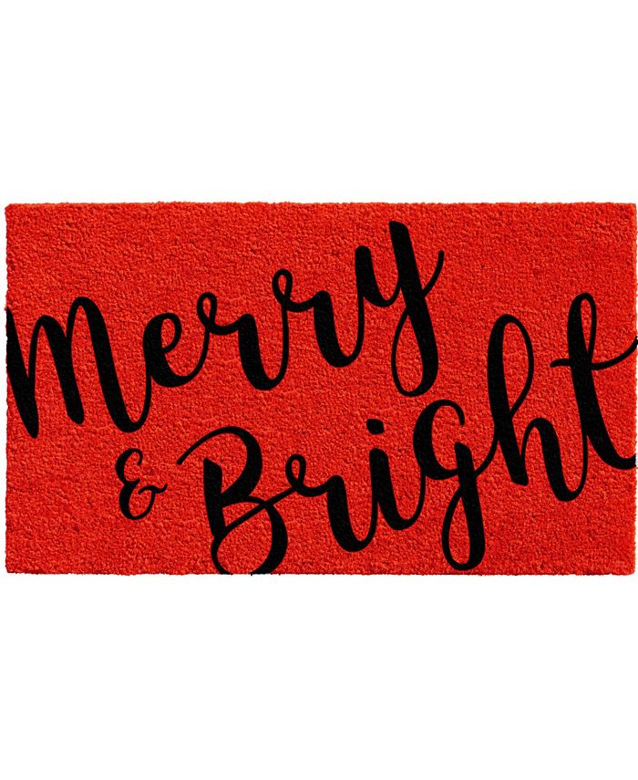 Home & More - Merry and Bright 24" x 36" Coir/Vinyl Doormat