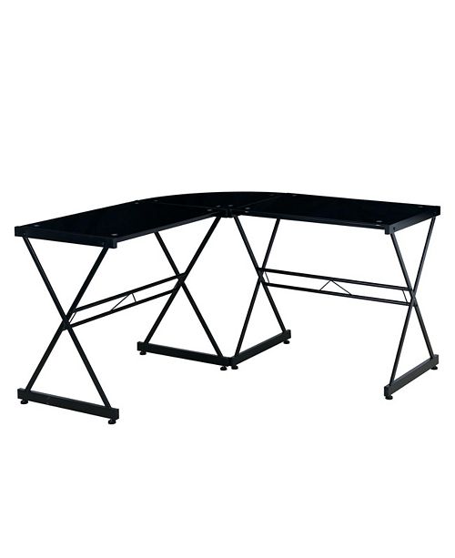 Rta Products Techni Mobili L Shaped Glass Computer Desk Reviews