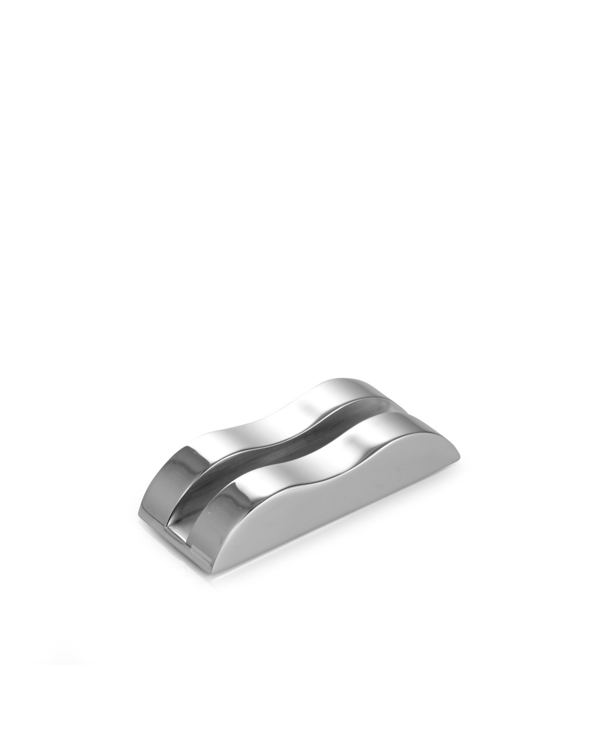 Nambe Wave Business Card Holder In Silver