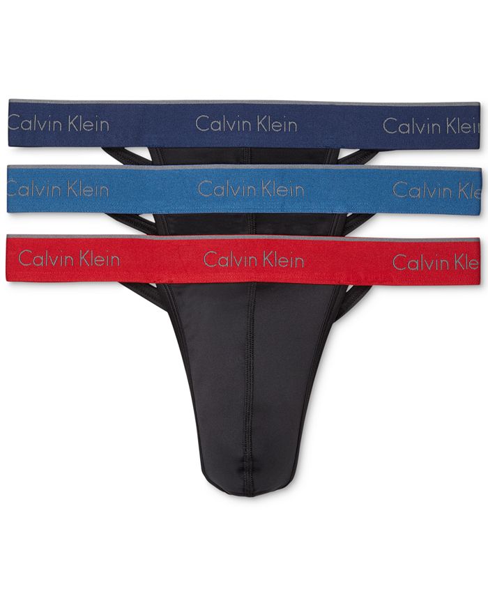 Calvin Klein Men's 3-Pk. Stretch Thongs - Macy's