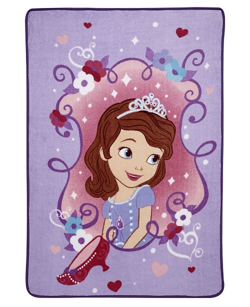 Disney Sofia The First Super Soft Coral Fleece Toddler Blanket