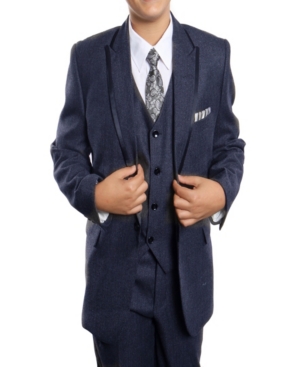 image of Tazio Trim Classic Fit 2 Button Vested Suits for Boys
