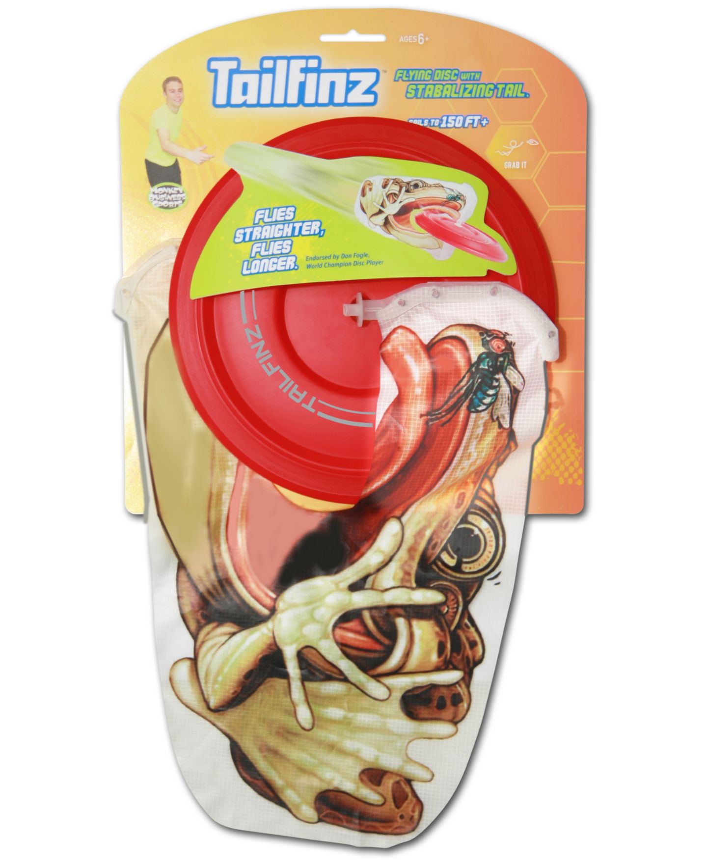 Детская игрушка Monkey Business Sports Tailfinz Flying Disc with Stabilizing Tail — фото 2
