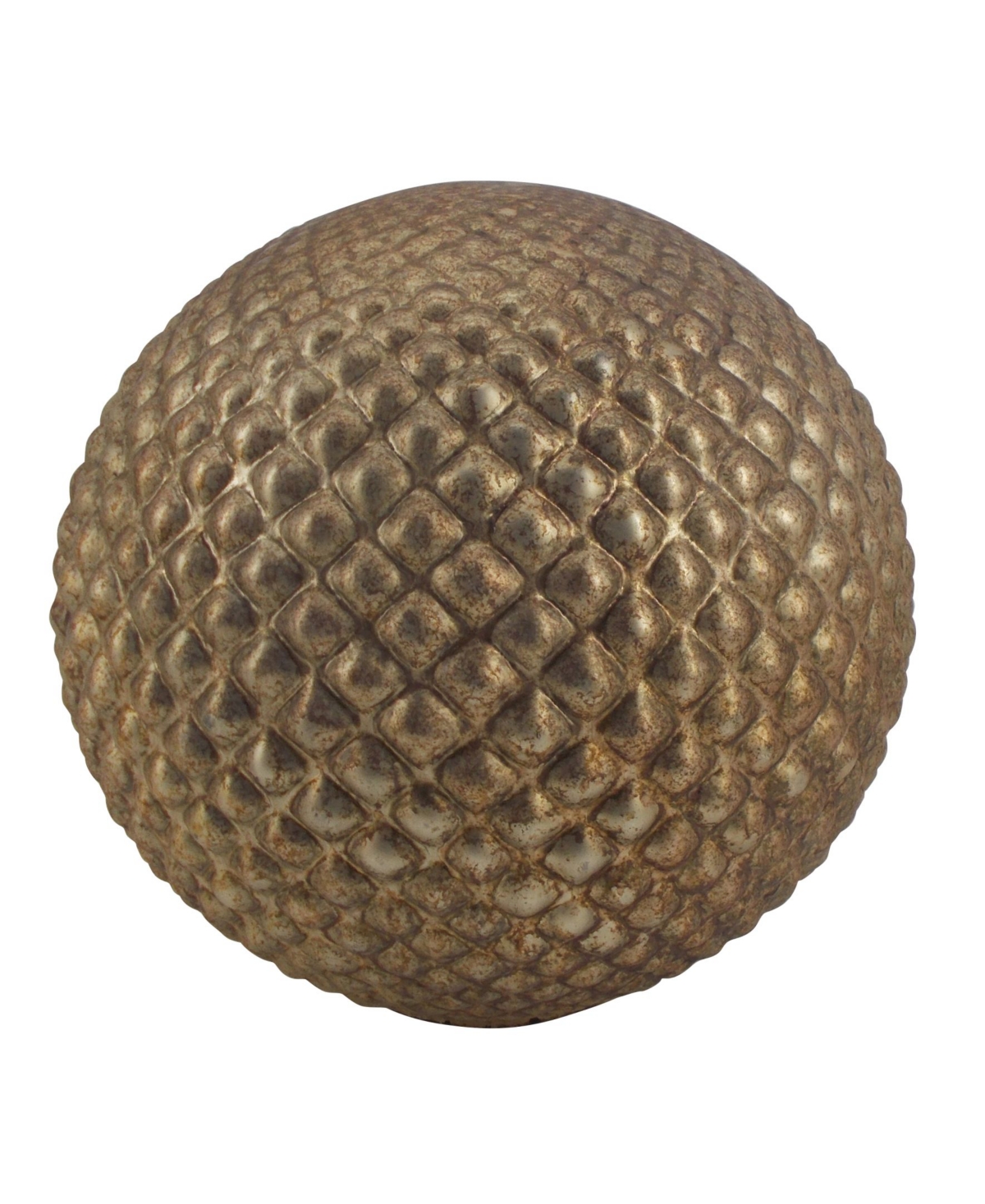 Ab Home 12" Spikey Modern Copper Ball Decor In Gold