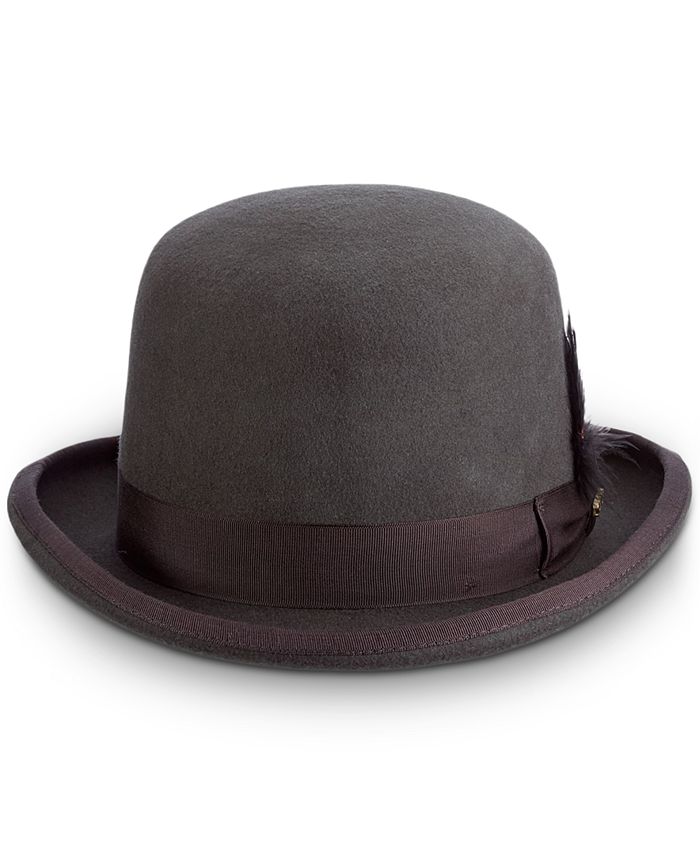 80s Green Felt Hat Round Derby Bowler Medium Vintage Brown Scarf FREE SHIPPING Accessoires Hoeden & petten Nette hoeden Bolhoeden 