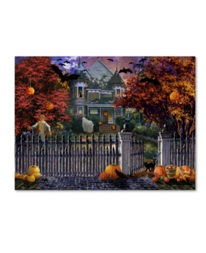 Trademark Global Nicky Boehme 'halloween House' Canvas Art In Multi