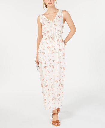 Lucky Brand Floral V-Neck Maxi Dress - Macy's