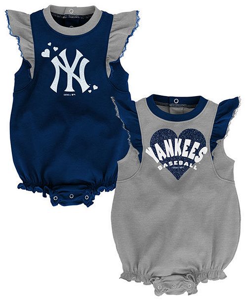 Outerstuff Baby New York Yankees Double Trouble Bodysuit Set