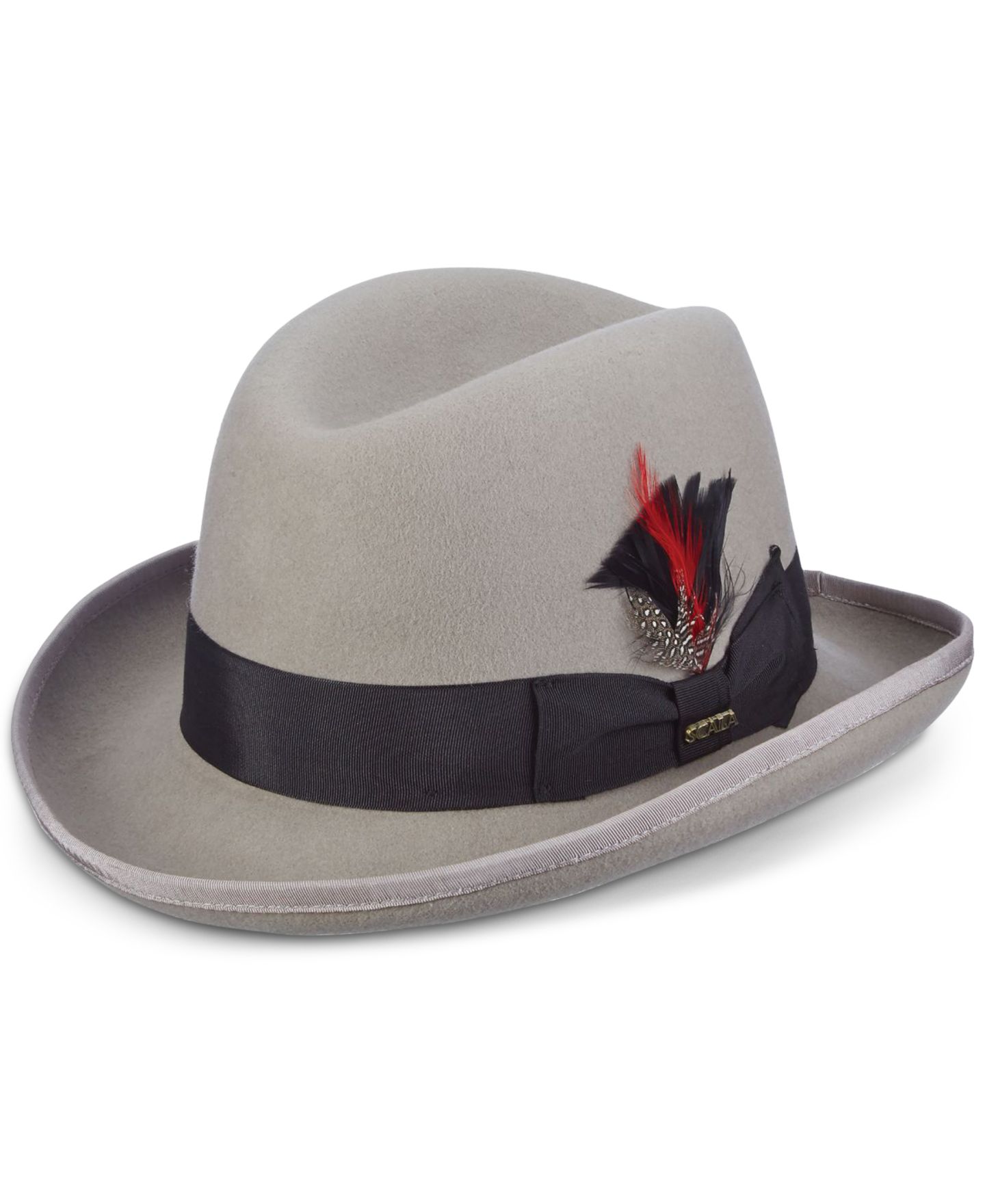 Мужской головной убор Scala Wool Homburg Hat, цвет: Чёрный — фото 2
