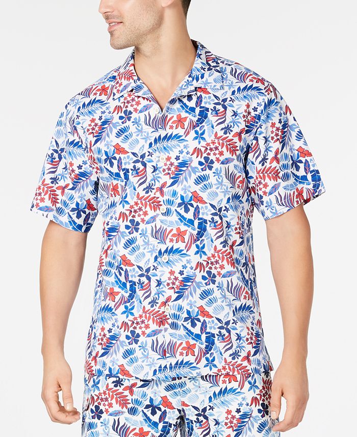 Tommy Bahama Men's Botticelli Toss Tropical-Print Silk Camp Shirt ...