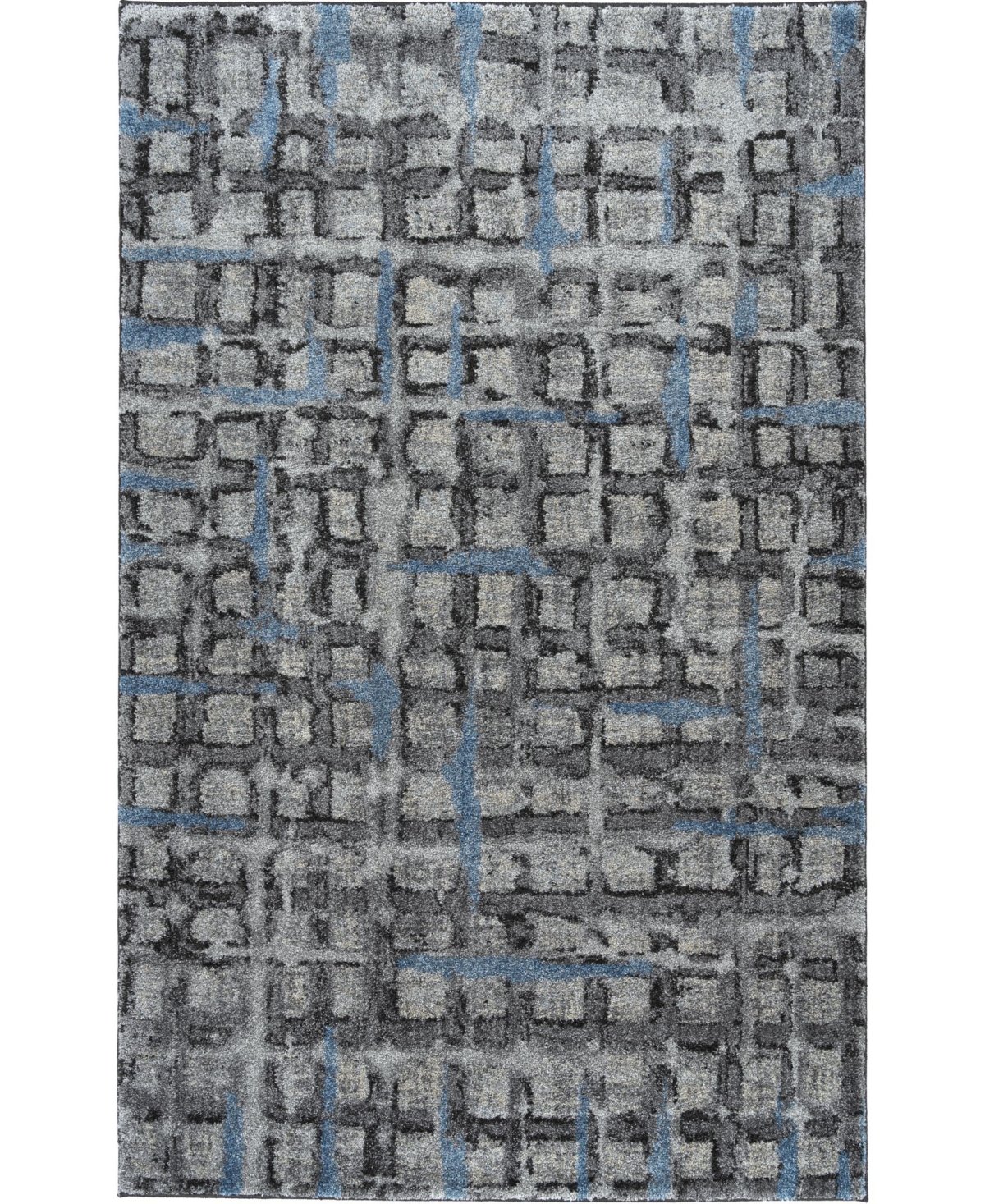 D Style Tempo Tem7 Pewter 5'3in x 7'7in Area Rug - Pewter